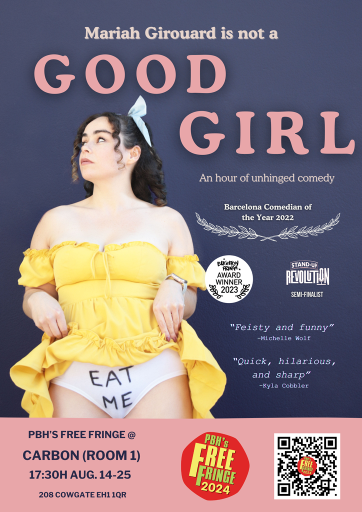 Mariah Girouard is not a Good Girl Edinburgh Fringe poster