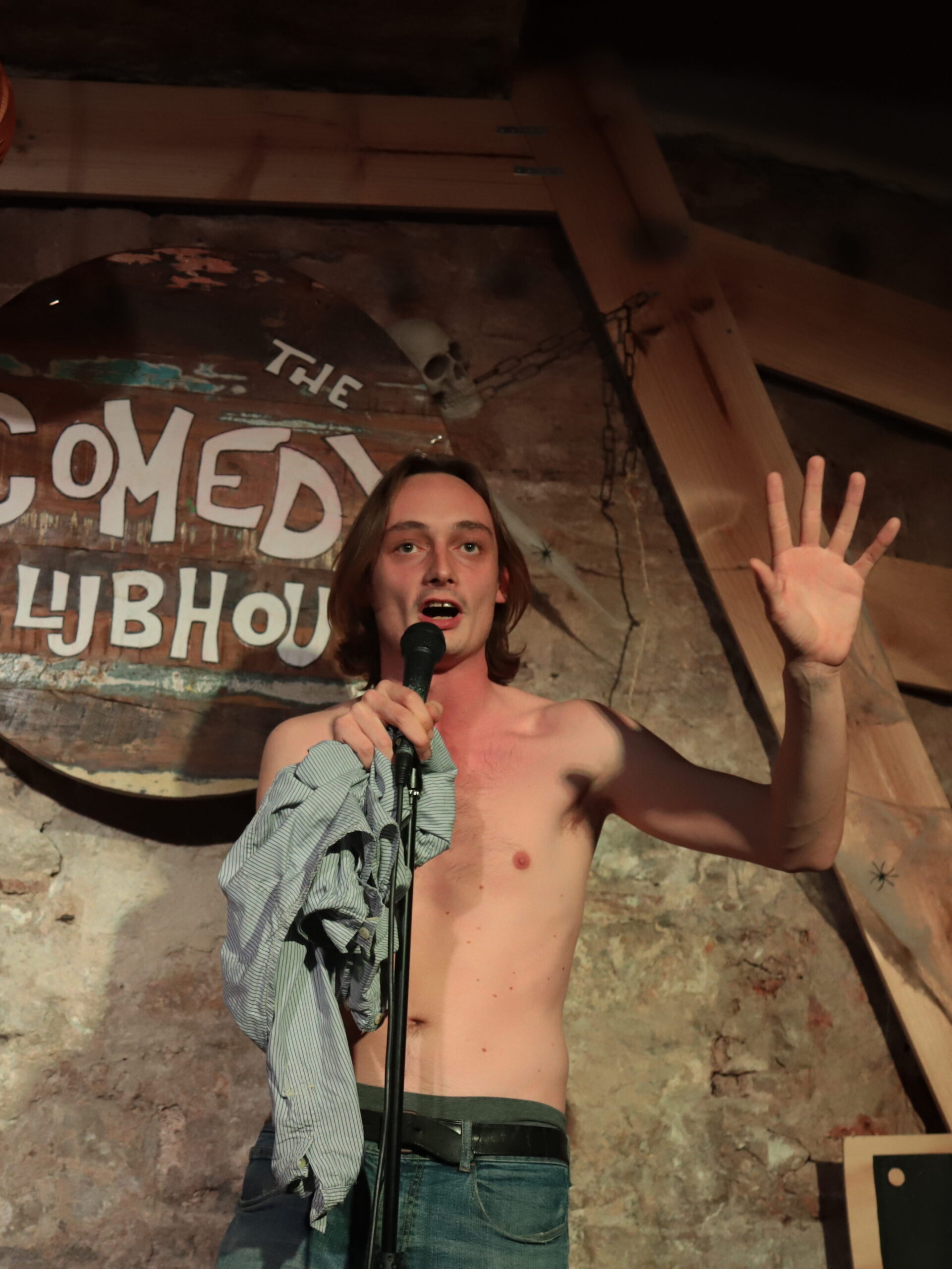 Ewan May performs at the Comedy Clubhouse